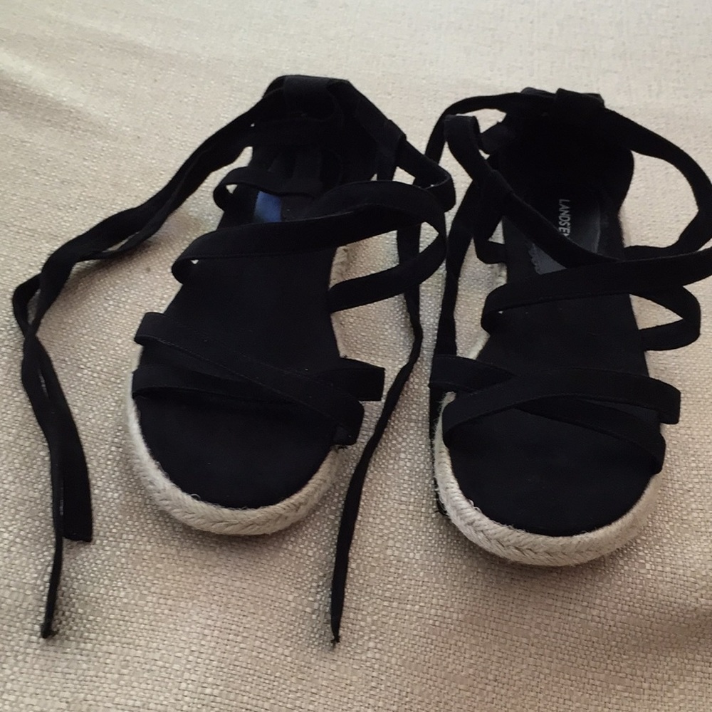 Lands End flat espadrille